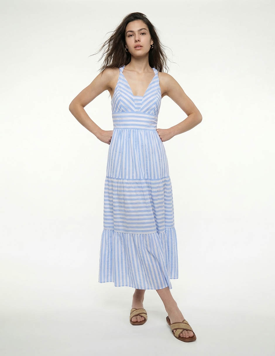 Vestido midi casual Map para mujer