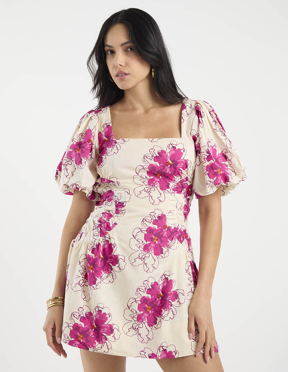 Vestido mini casual Map para mujer
