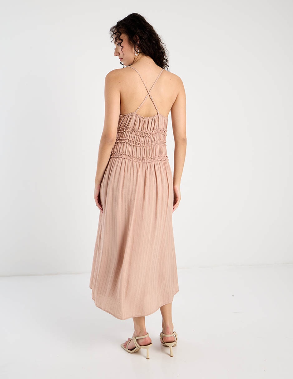 Vestido largo casual map para mujer