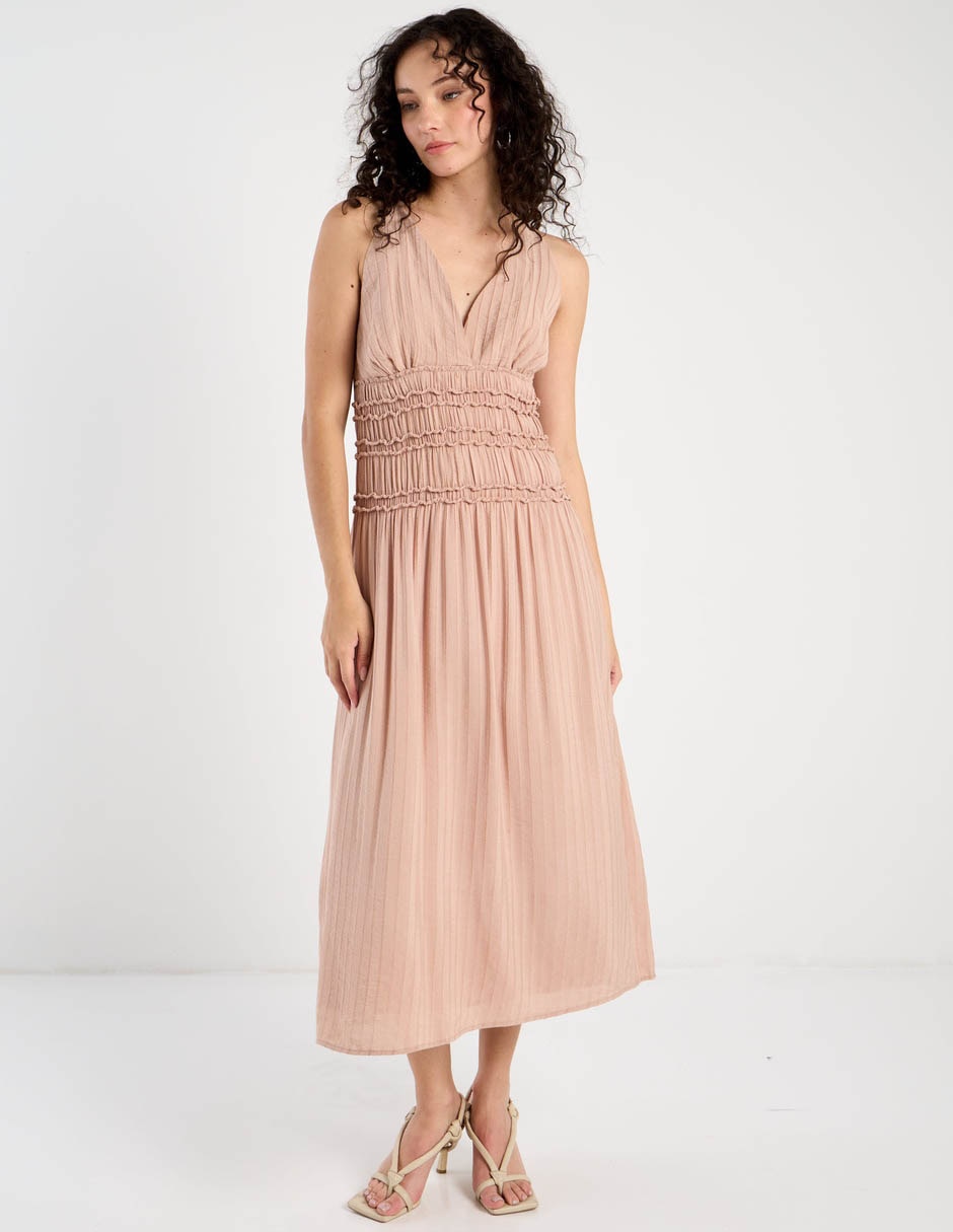 Vestido largo casual map para mujer