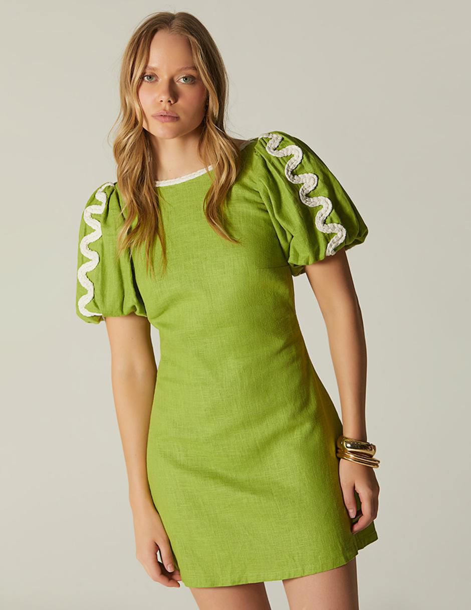 Vestido mini casual lazos para mujer