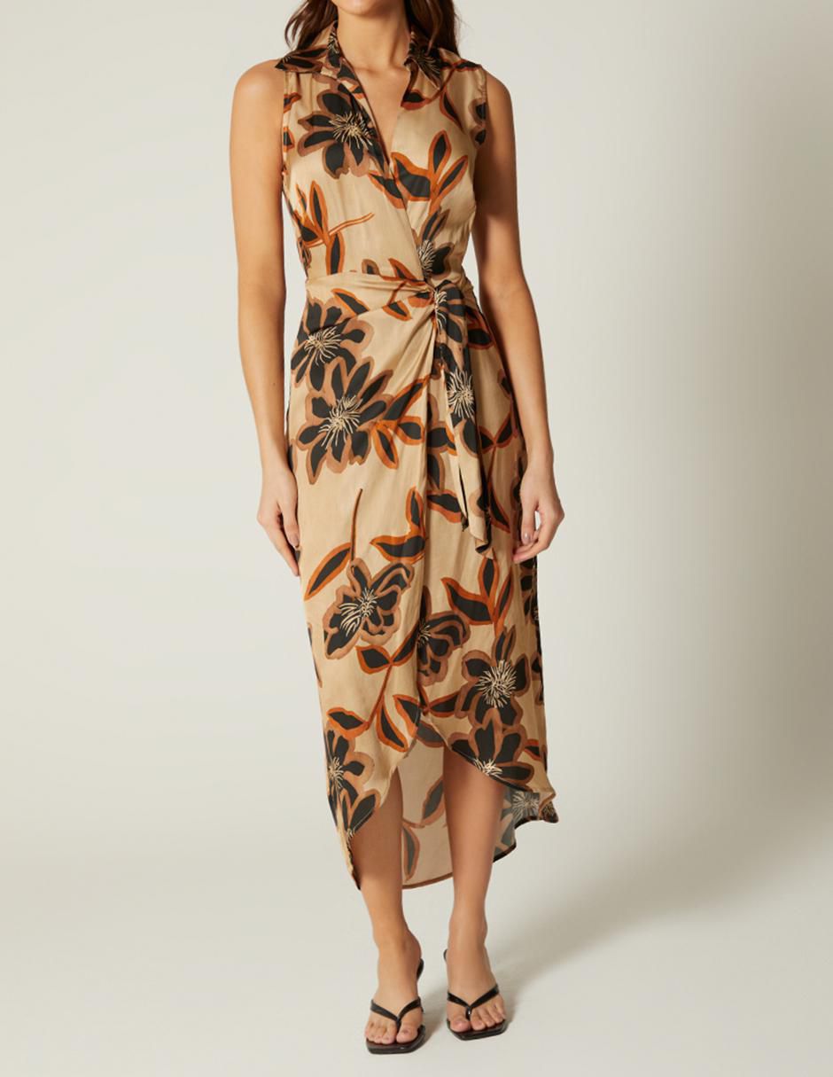 Vestido crop casual lujo terrenal para mujer