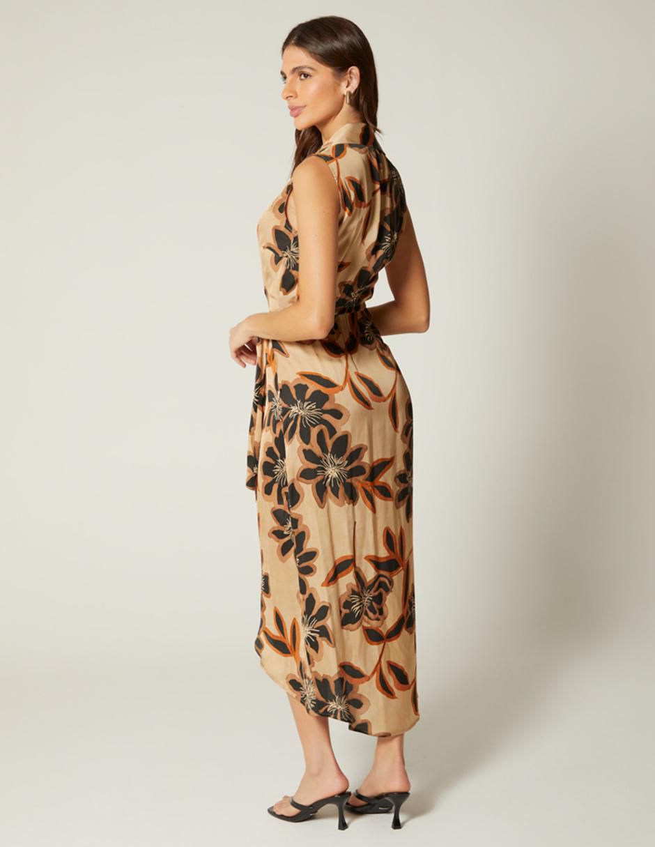 Vestido crop casual lujo terrenal para mujer