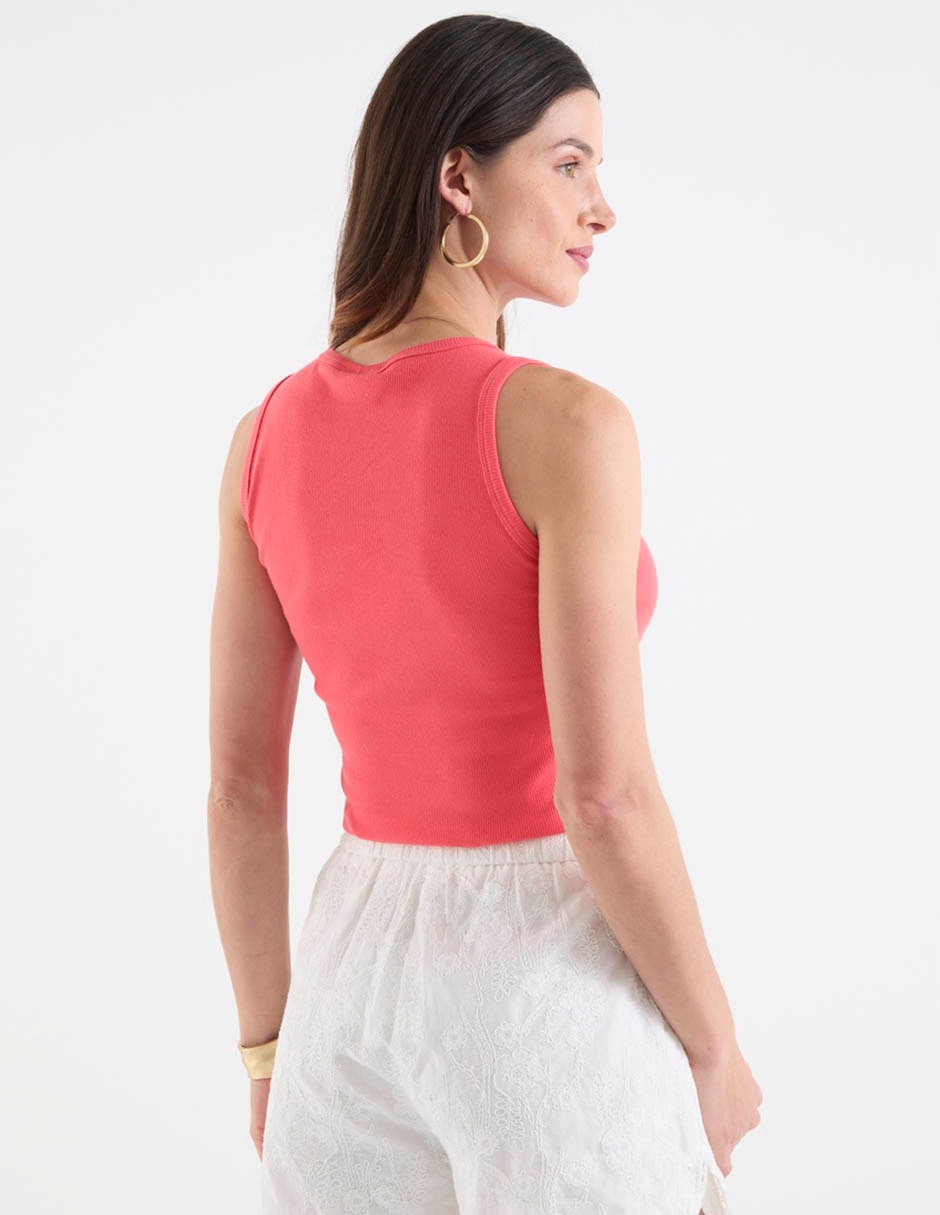 Top cuello redondo tirante ancho 7