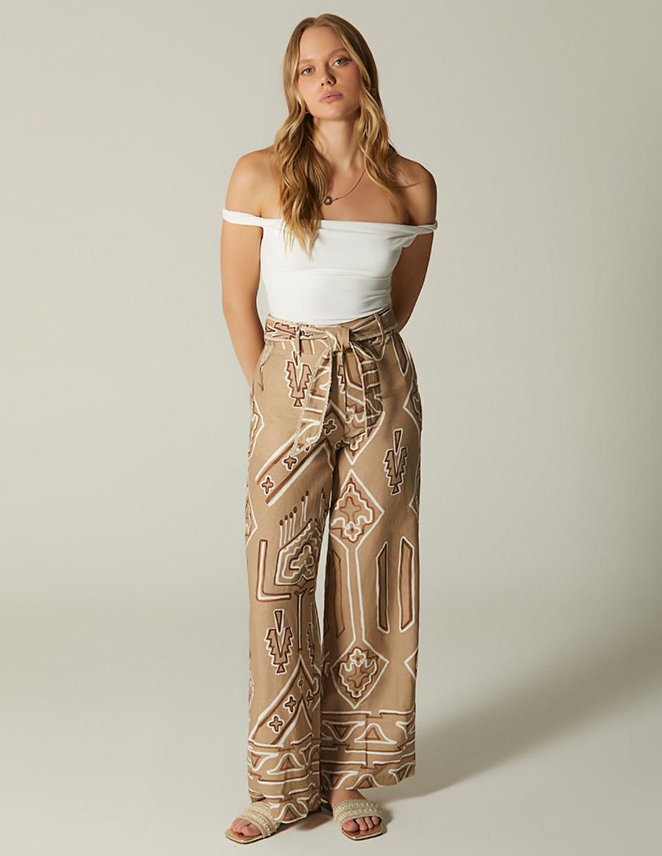 Pantalón relaxed amplio para mujer