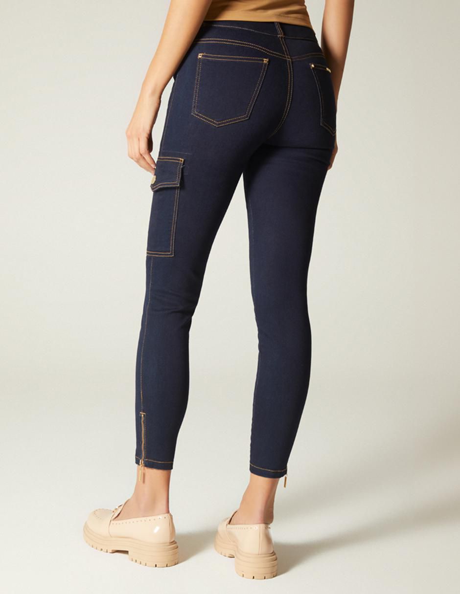 Jeans cargo ultra skinnypara mujer 4
