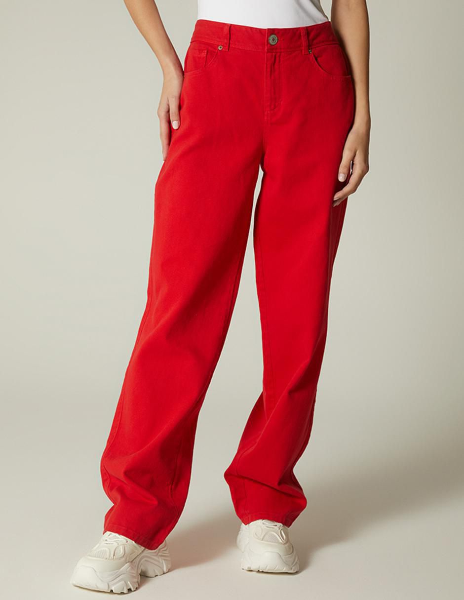 Jeans straight track alert para mujer