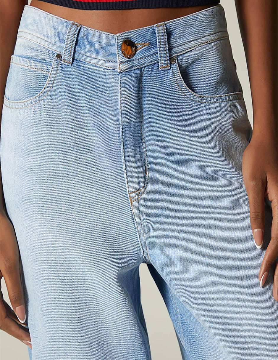 Jeans baggy olivo de verano para mujer 4