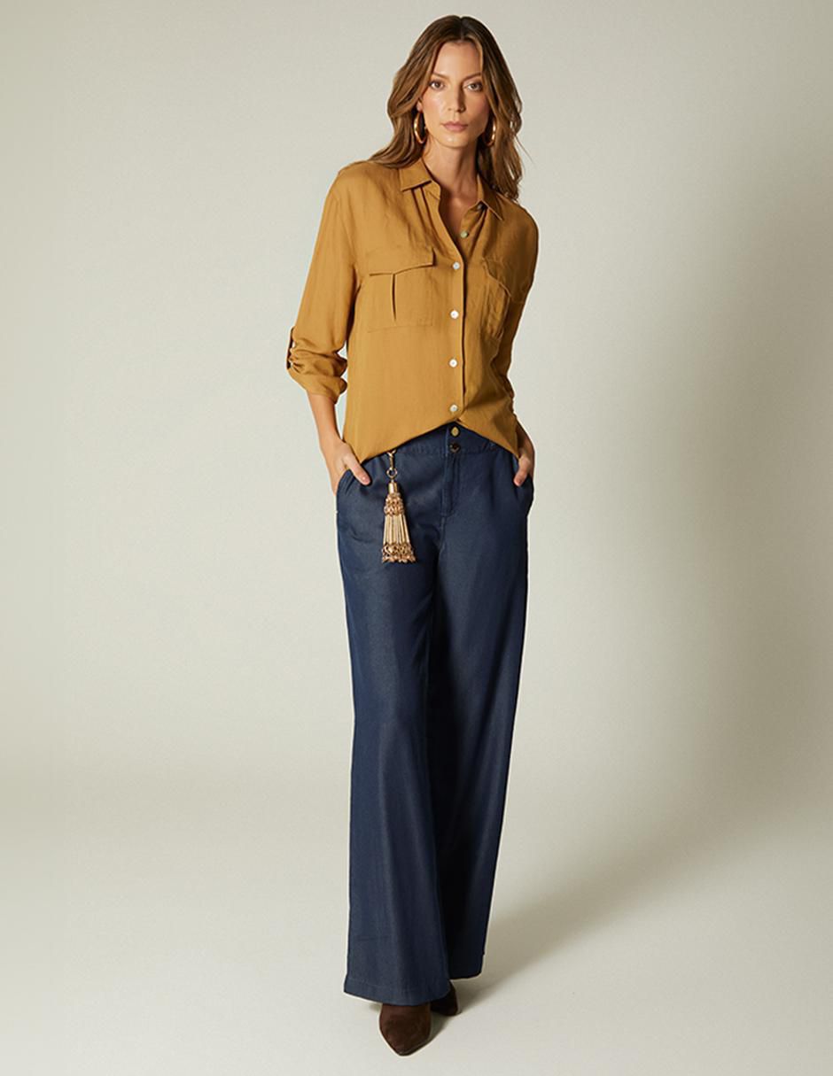 Jeans relaxed amplio bajo el sol de toscana para mujer 3
