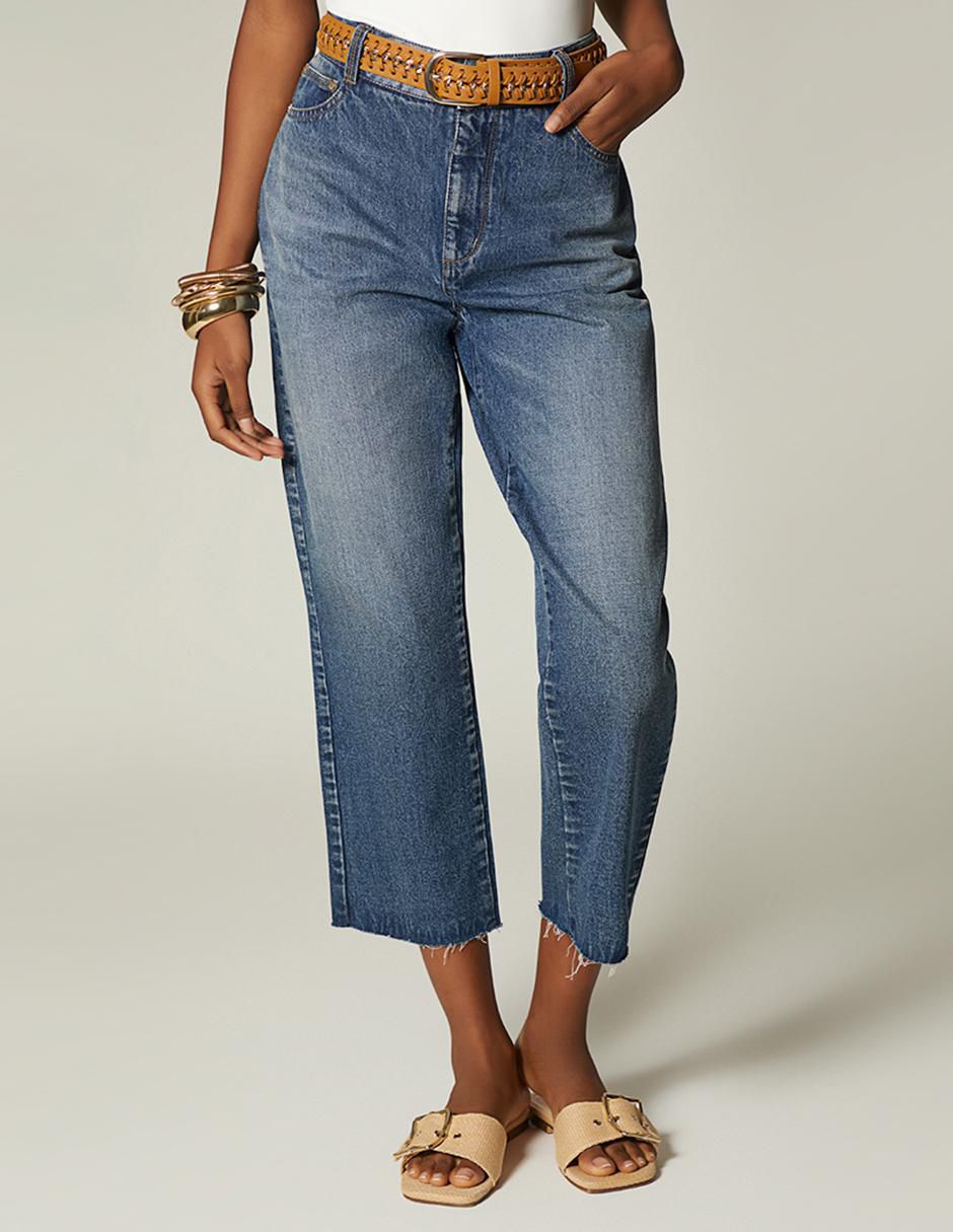 Jeans capri straight para mujer