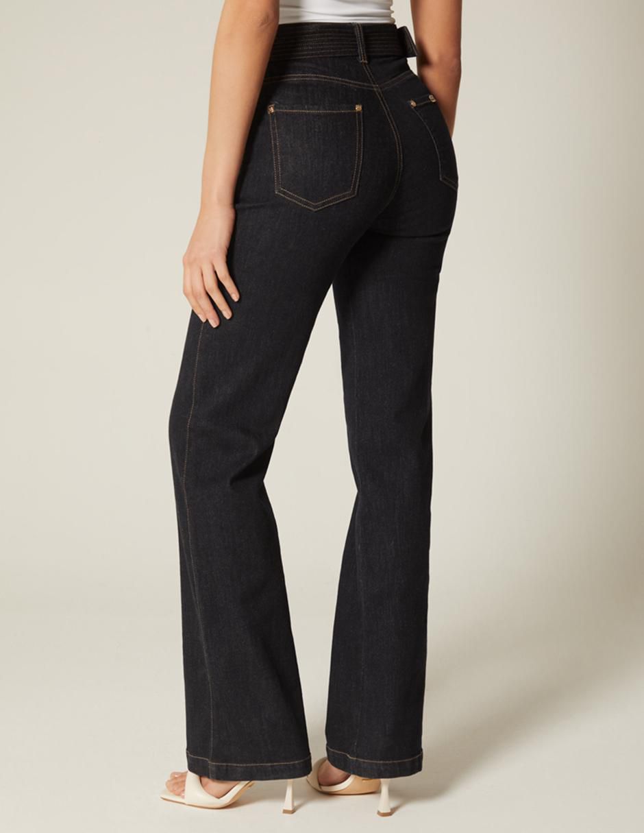 Jeans straight denim moon luxury para mujer 4