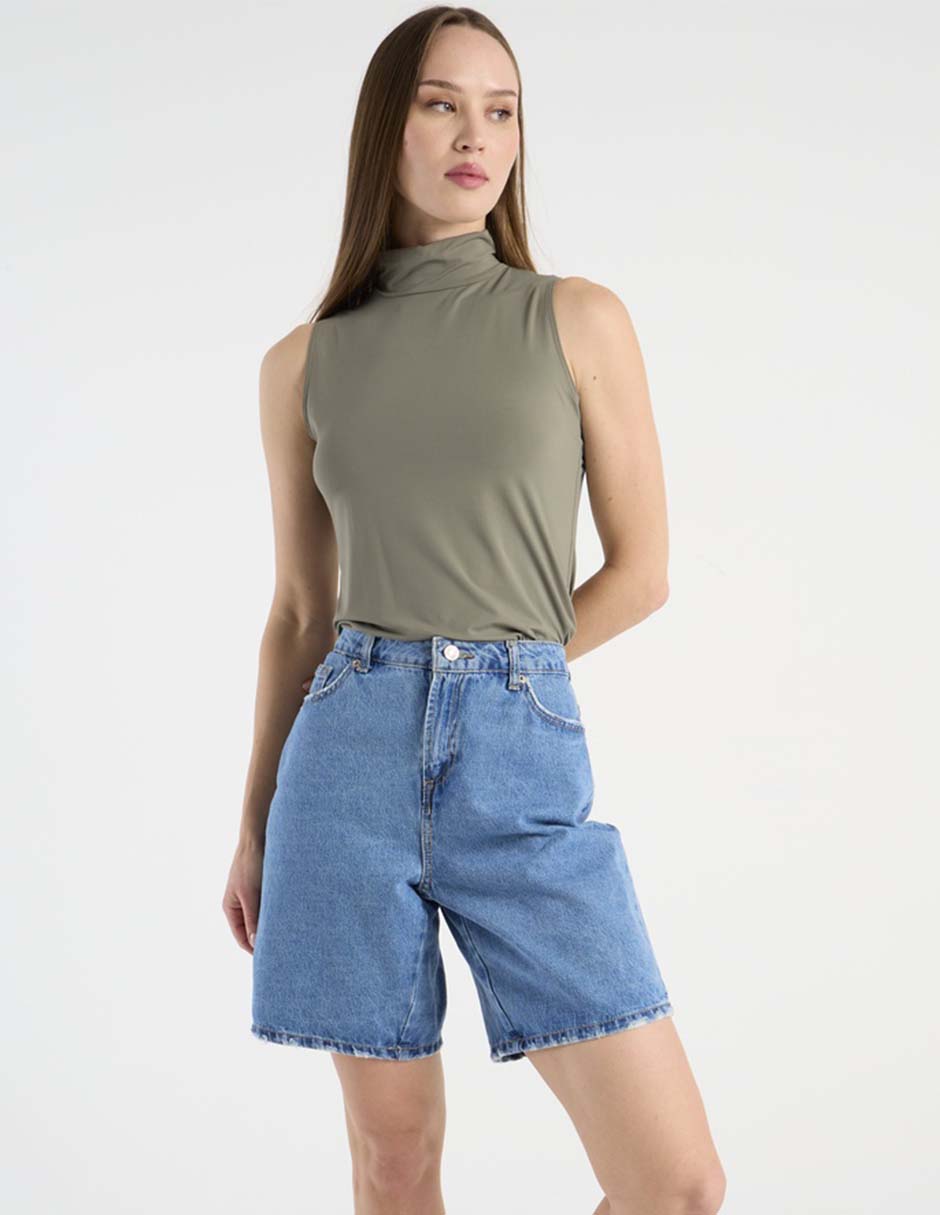 Short Map de mezclilla para mujer