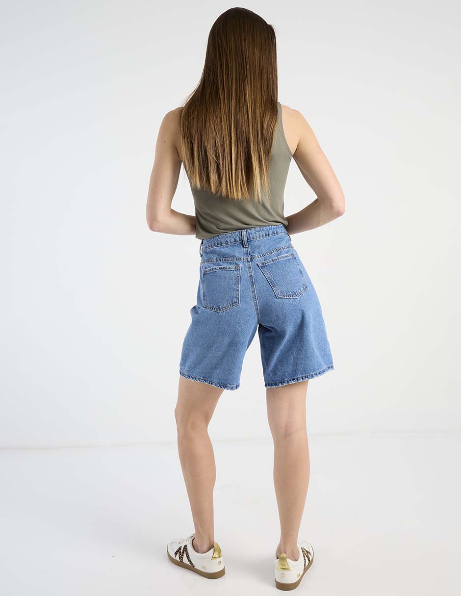 Short Map de mezclilla para mujer