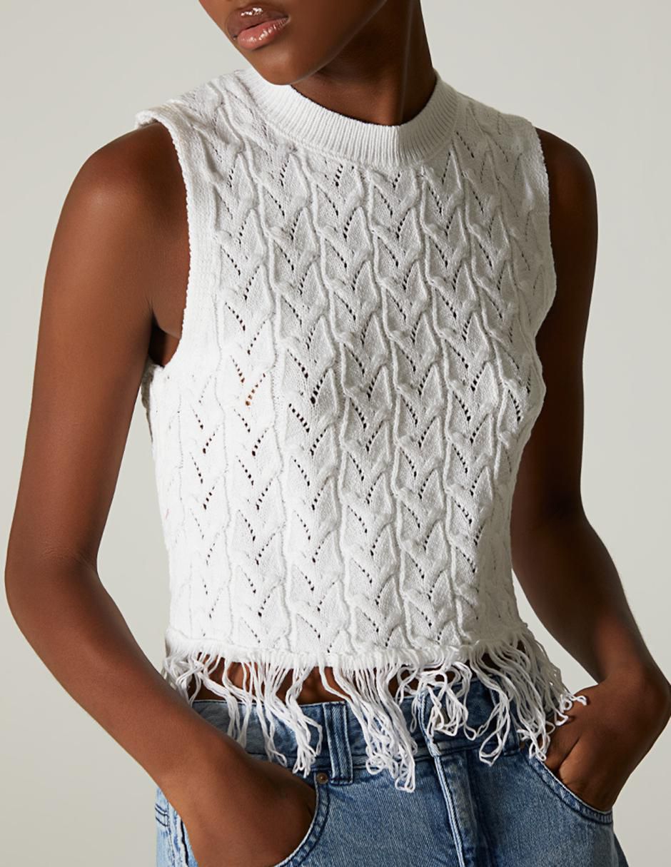 Top cuello redondo