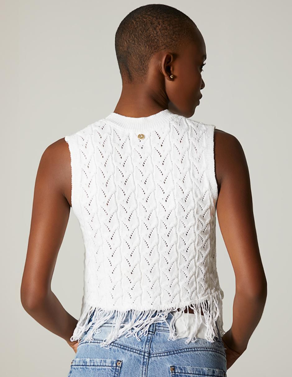 Top cuello redondo
