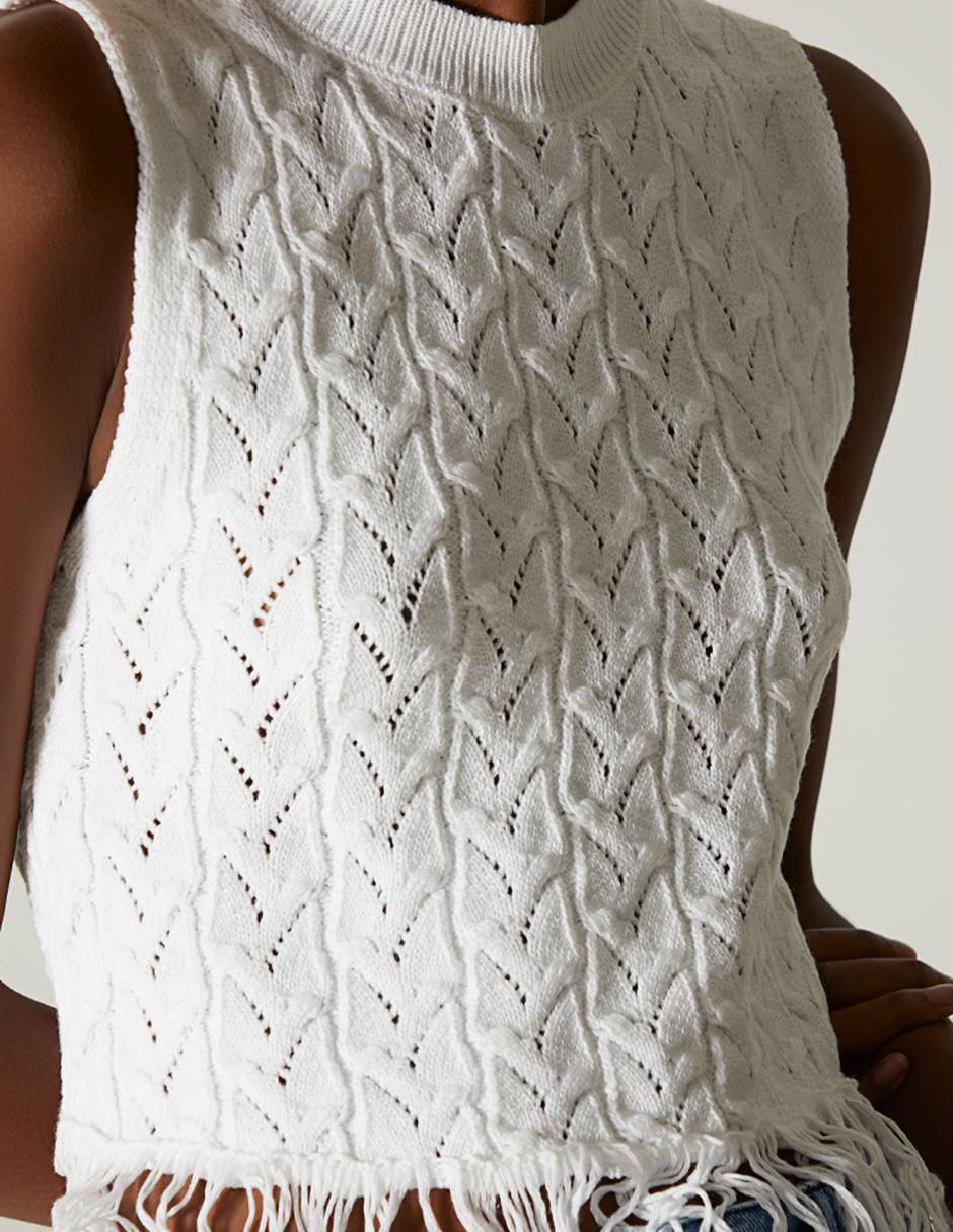 Top cuello redondo