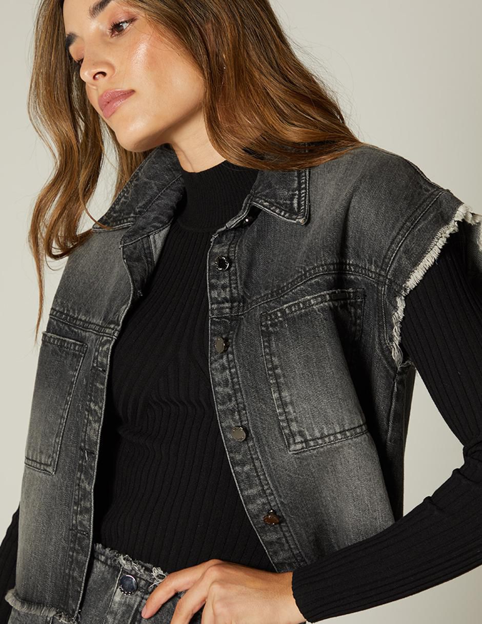 Top cuello camisero