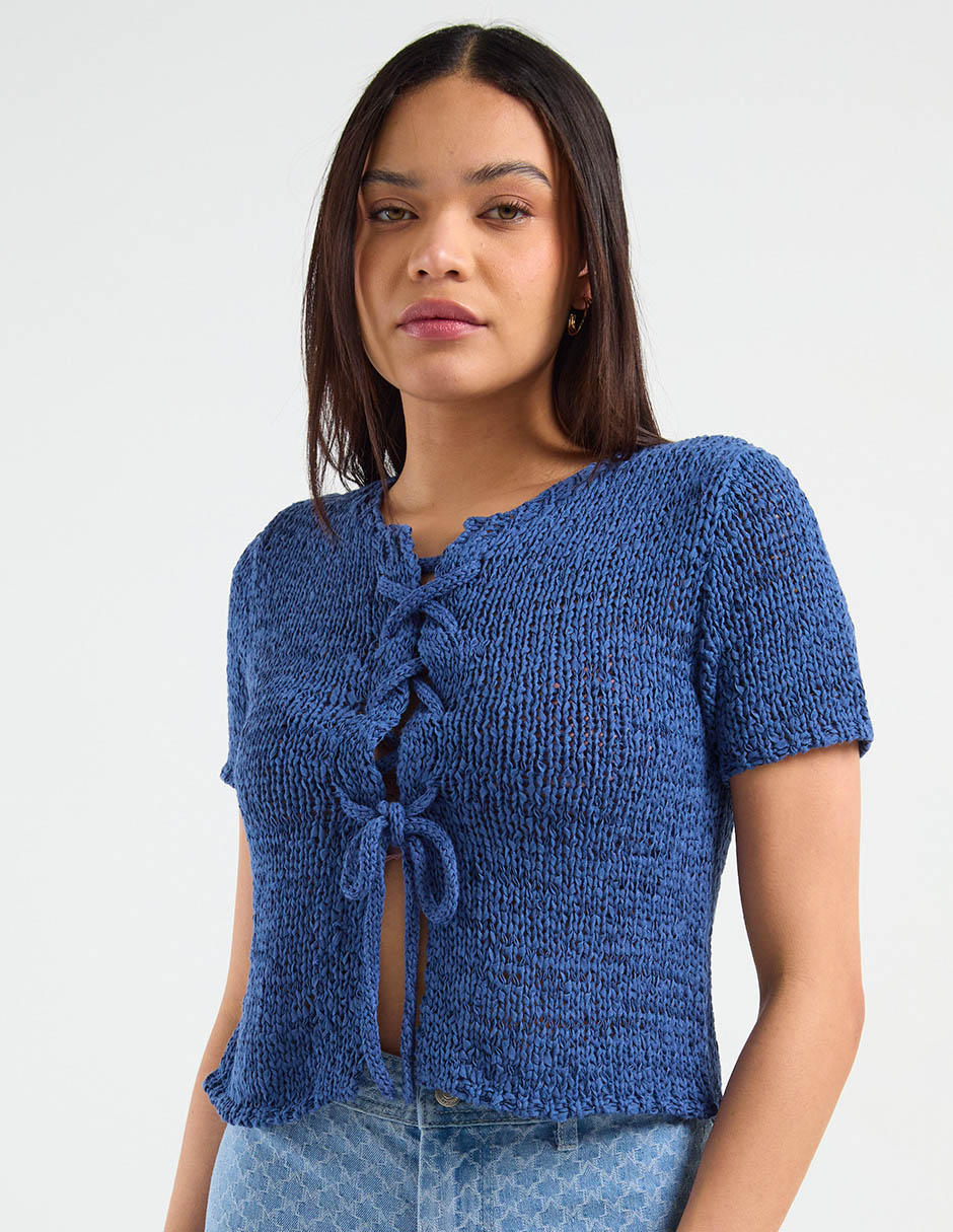 Suéter cuello redondo para mujer 5