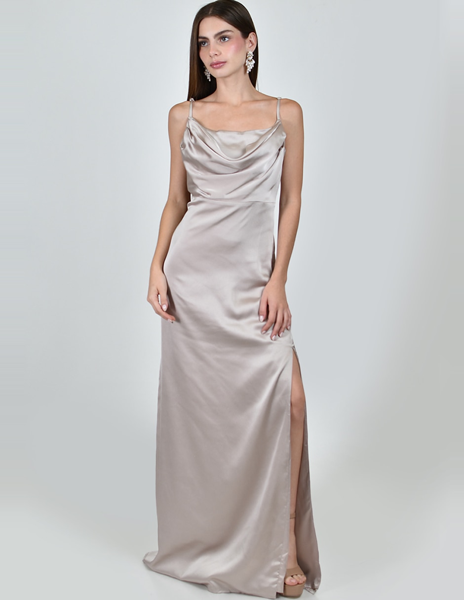 Vestido maxi de fiesta escote cuadrado Vestido maxi de fiesta escote cuadrado