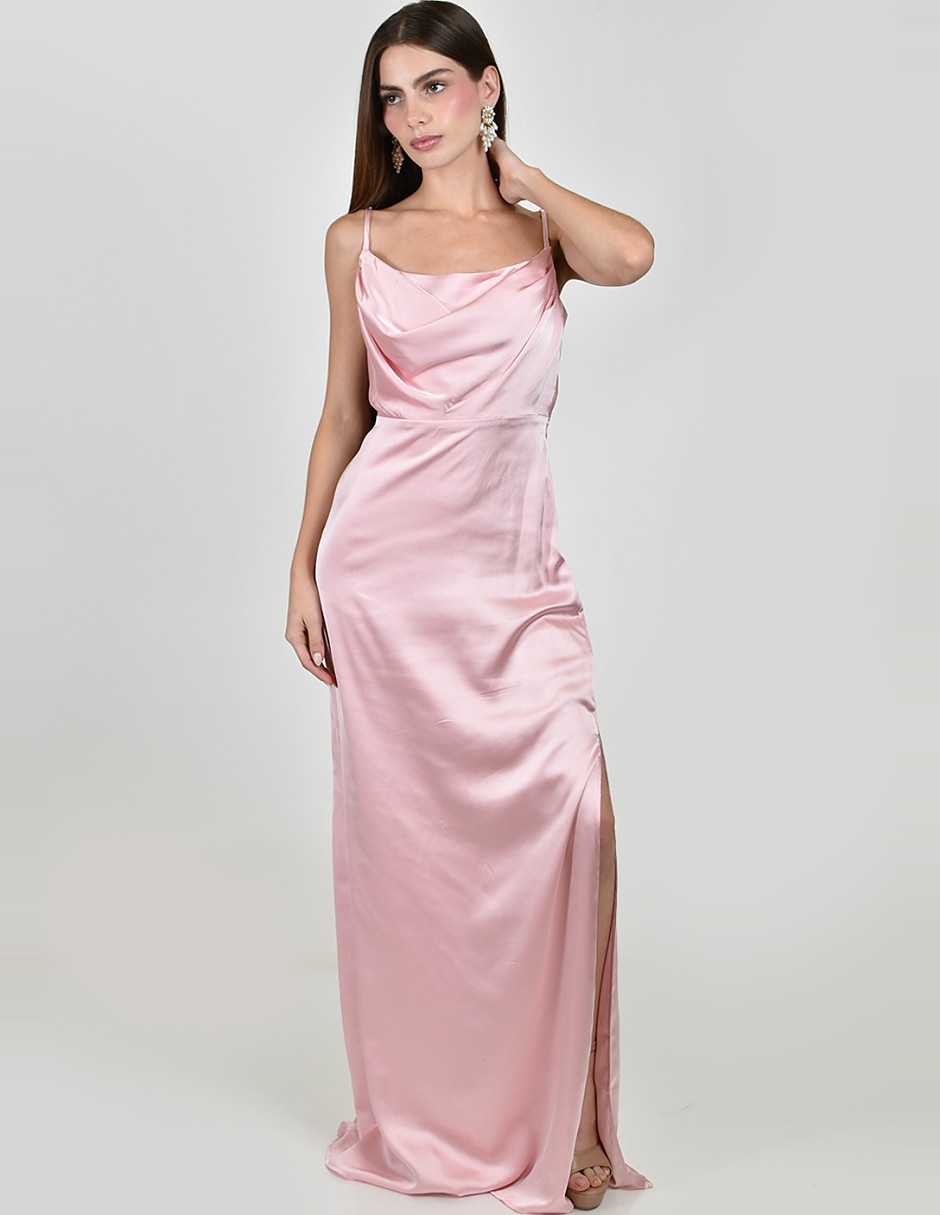 Vestido maxi de fiesta escote cuadrado Vestido maxi de fiesta escote cuadrado