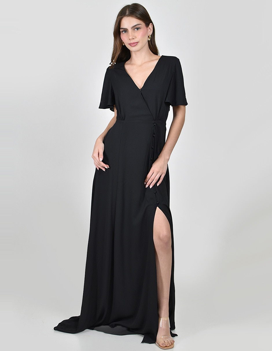 Vestido maxi de fiesta escote V Vestido maxi de fiesta escote V