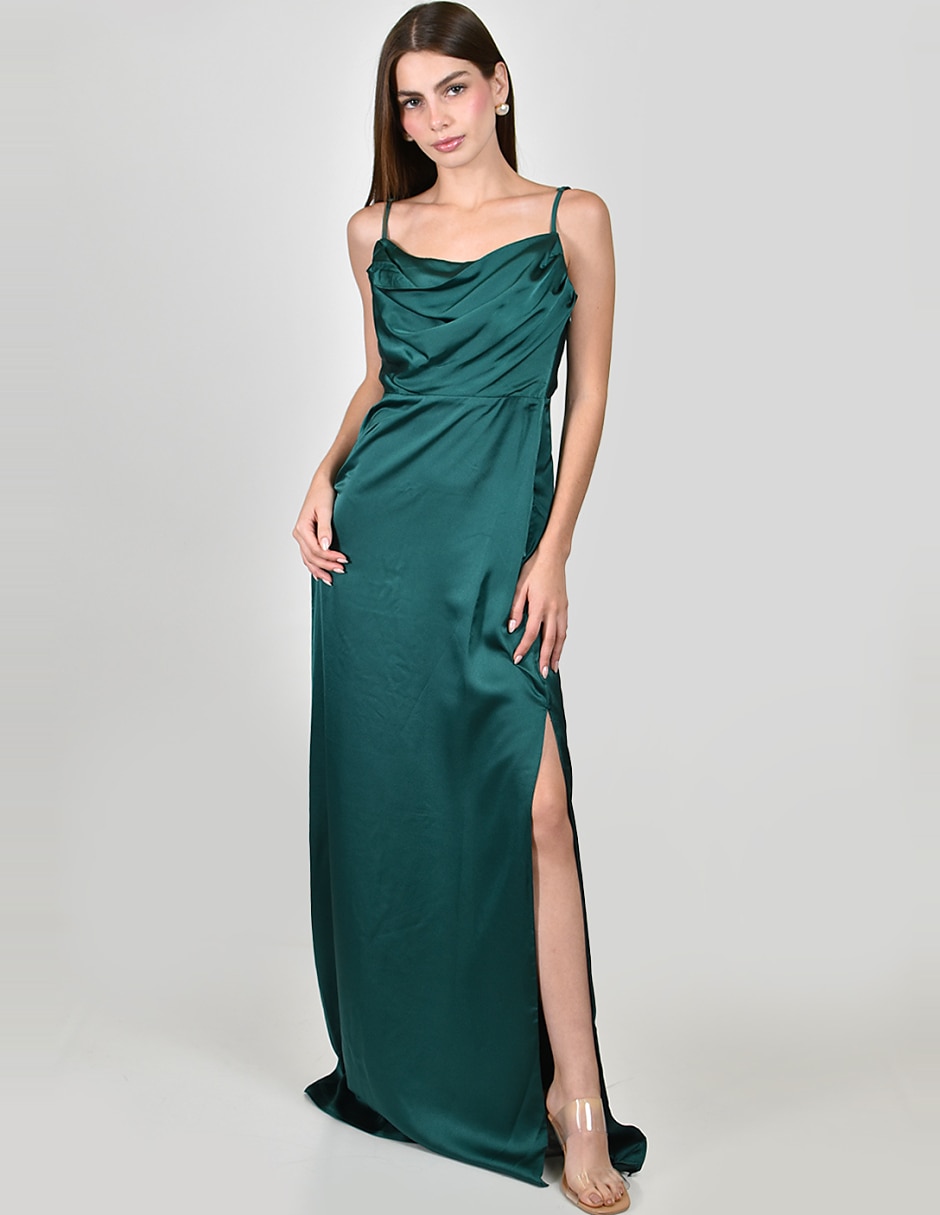 Vestido maxi de fiesta escote Cuadrado Vestido maxi de fiesta escote Cuadrado