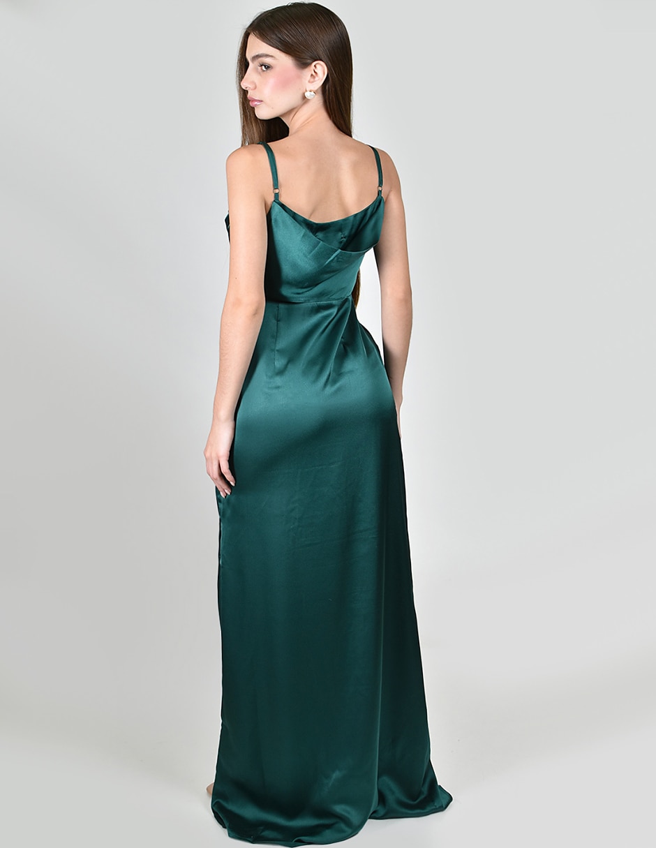 Vestido maxi de fiesta escote Cuadrado 2