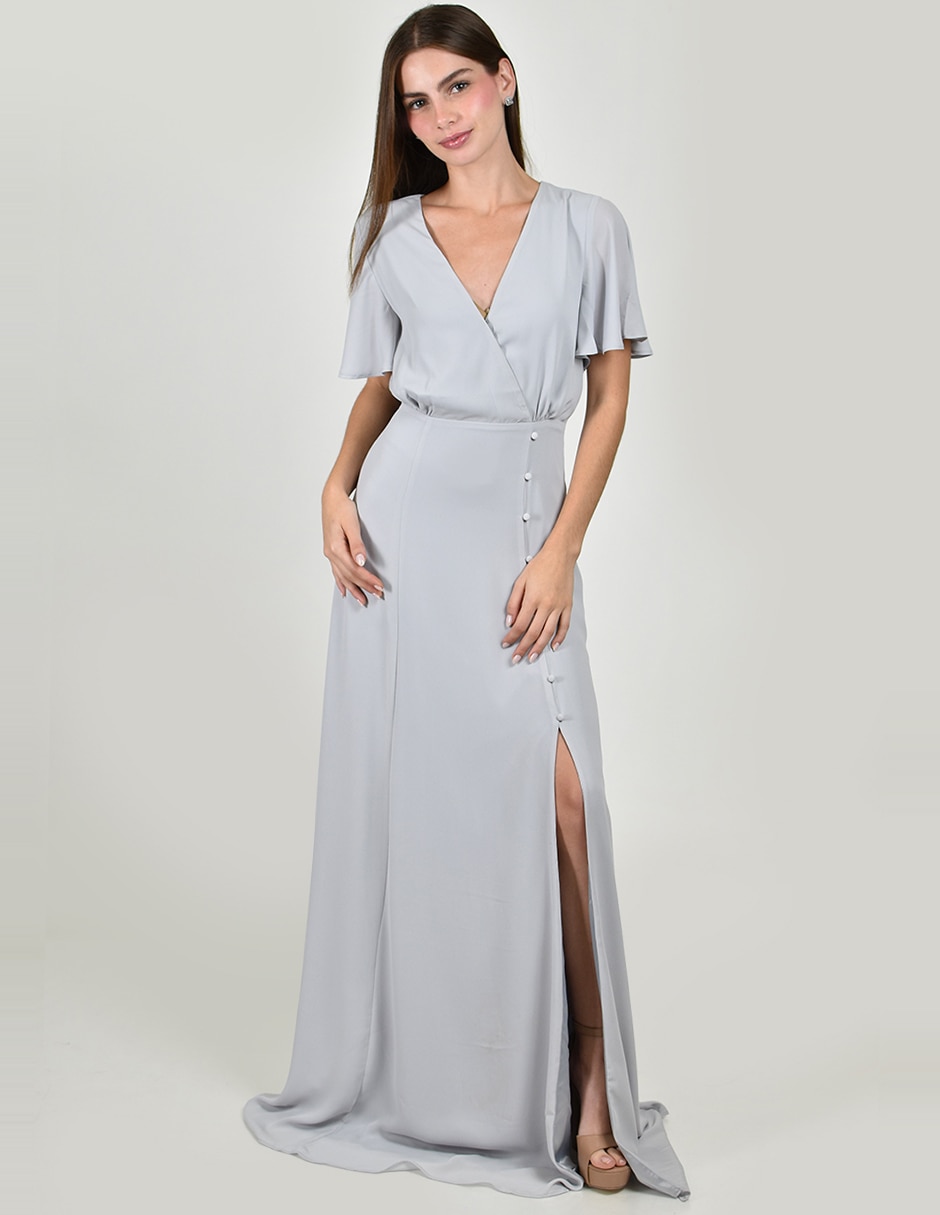 Vestido maxi de fiesta escote v Vestido maxi de fiesta escote v