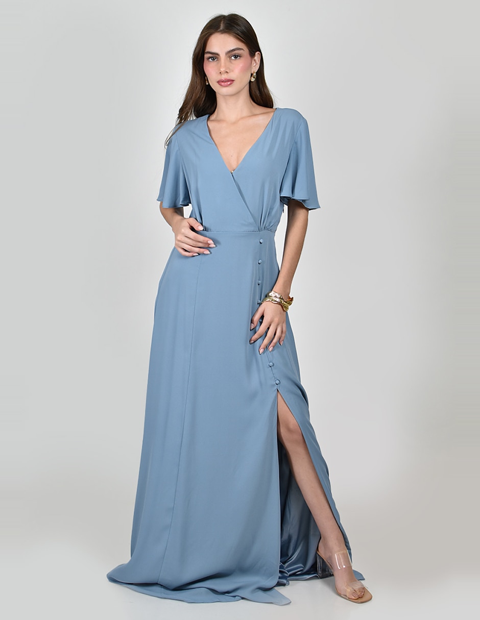 Vestido maxi de fiesta escote V Vestido maxi de fiesta escote V
