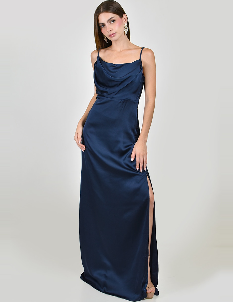 Vestido maxi de fiesta escote cuadrado Vestido maxi de fiesta escote cuadrado