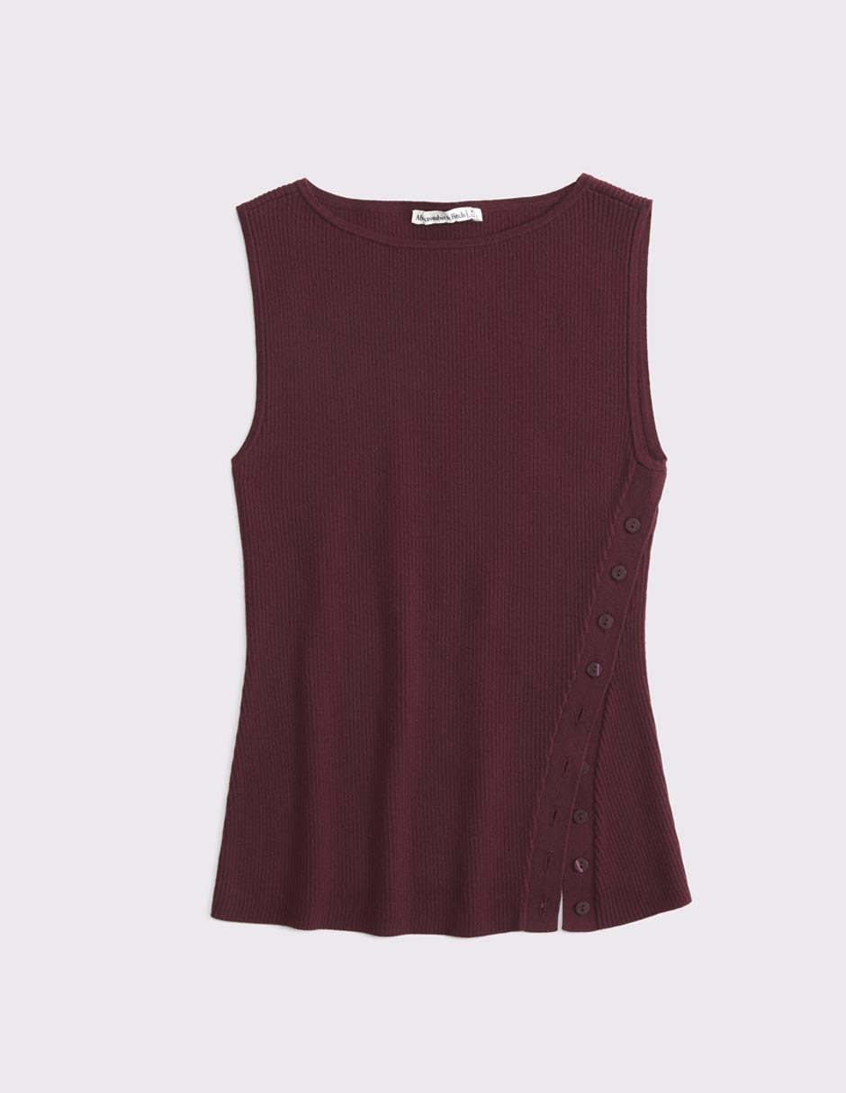Top Abercrombie & Fitch cuello redondo escote regular