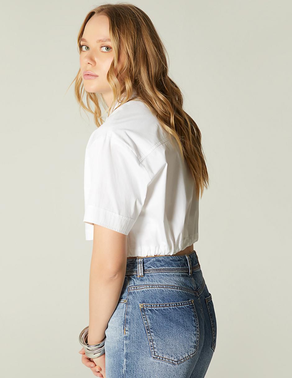 Top Studio F cuello camisero