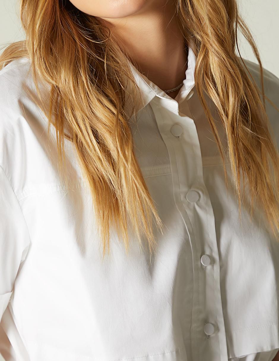 Top Studio F cuello camisero