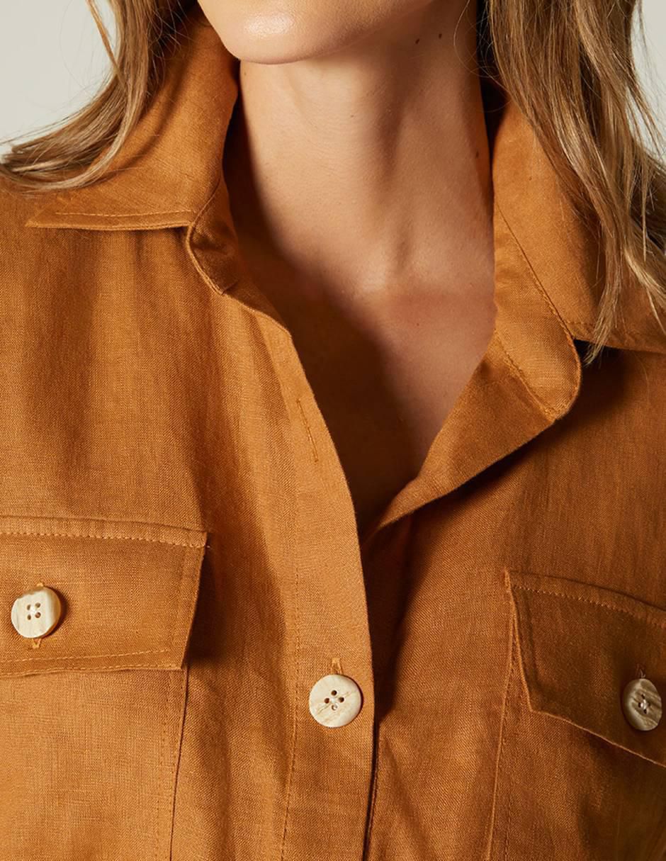 Top Studio F cuello camisero