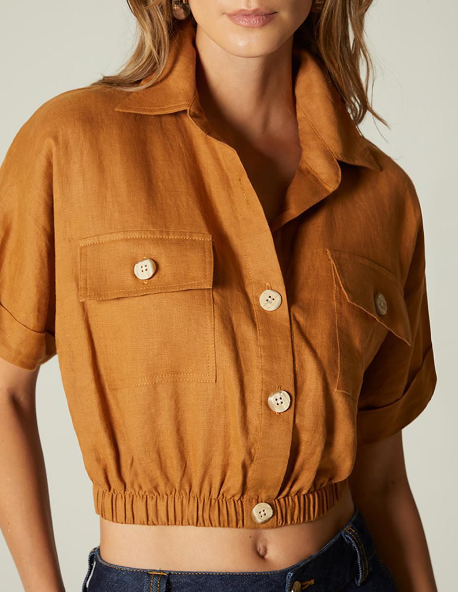 Top cuello camisero Top cuello camisero