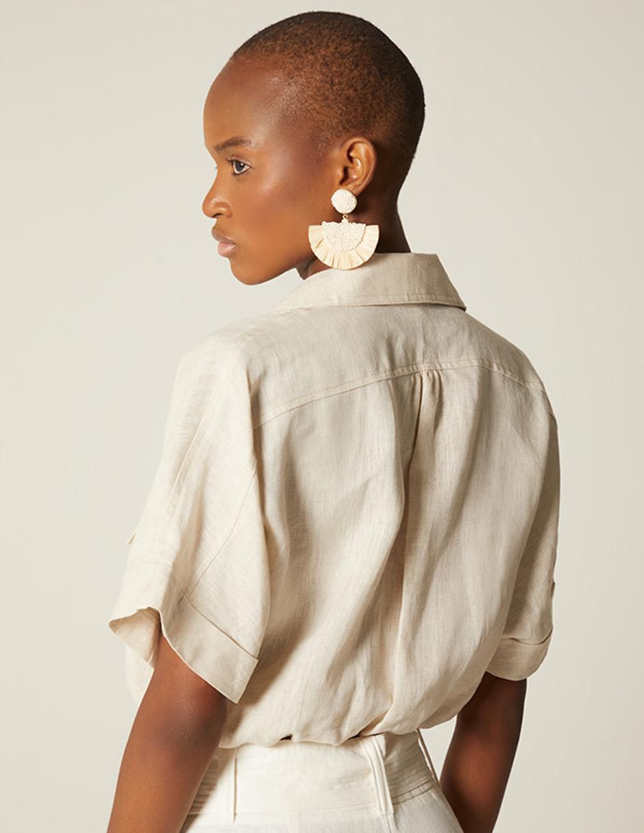 Top Studio F cuello camisero