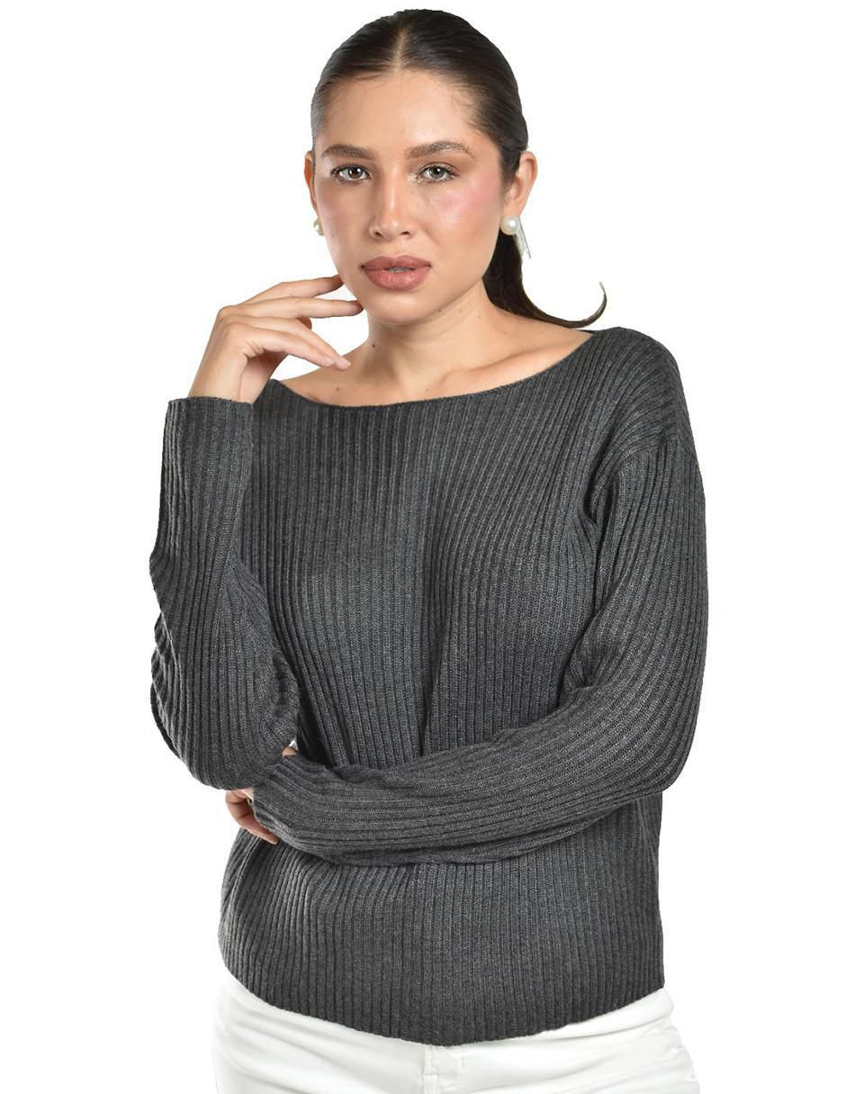 Suéter cuello ojal para mujer Suéter cuello ojal para mujer