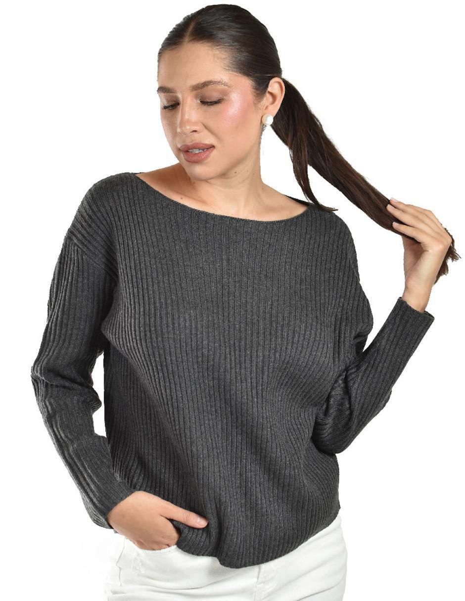 Suéter cuello ojal para mujer 3