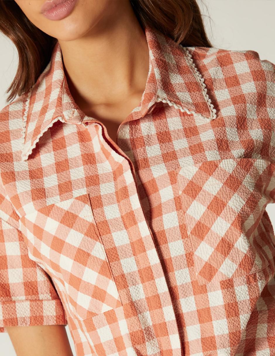 Top cuello camisero