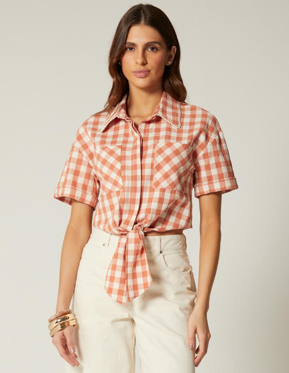 Top cuello camisero Top cuello camisero