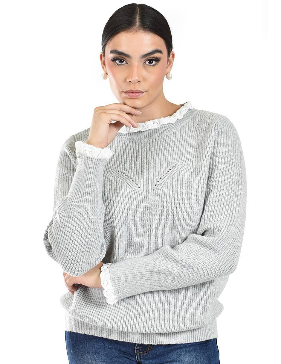 Suéter cuello redondo para mujer Suéter cuello redondo para mujer