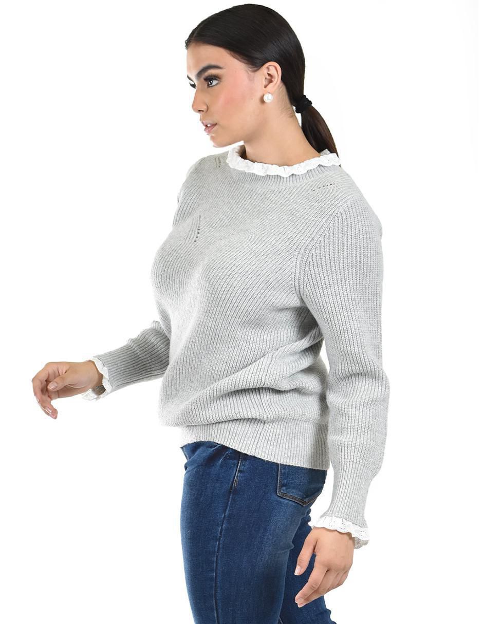 Suéter cuello redondo para mujer 5