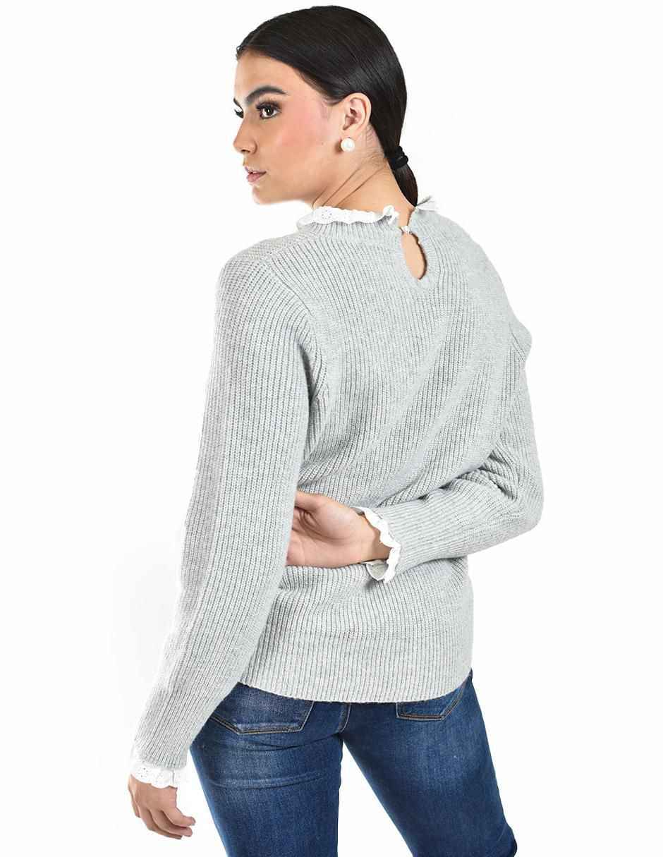 Suéter cuello redondo para mujer 4