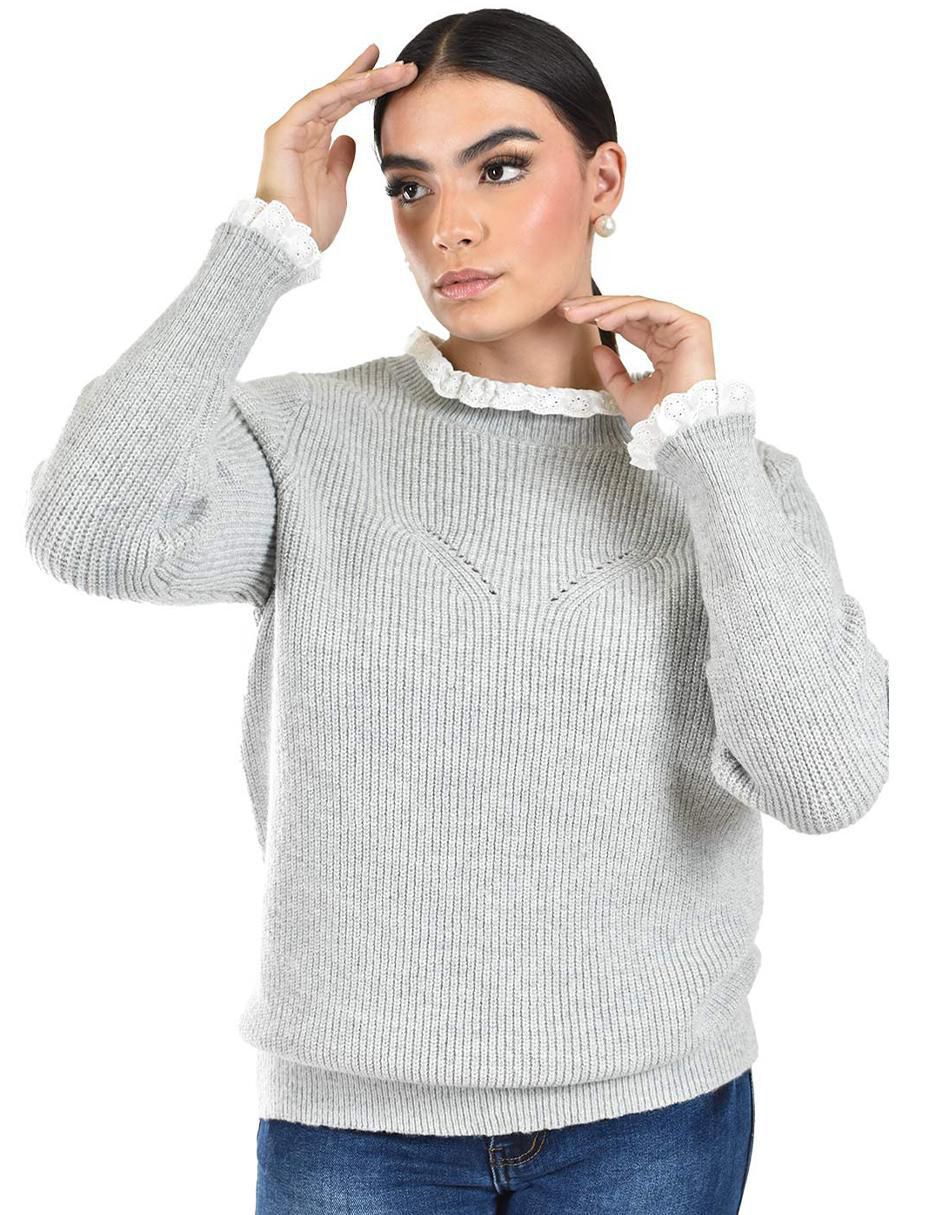 Suéter cuello redondo para mujer 3