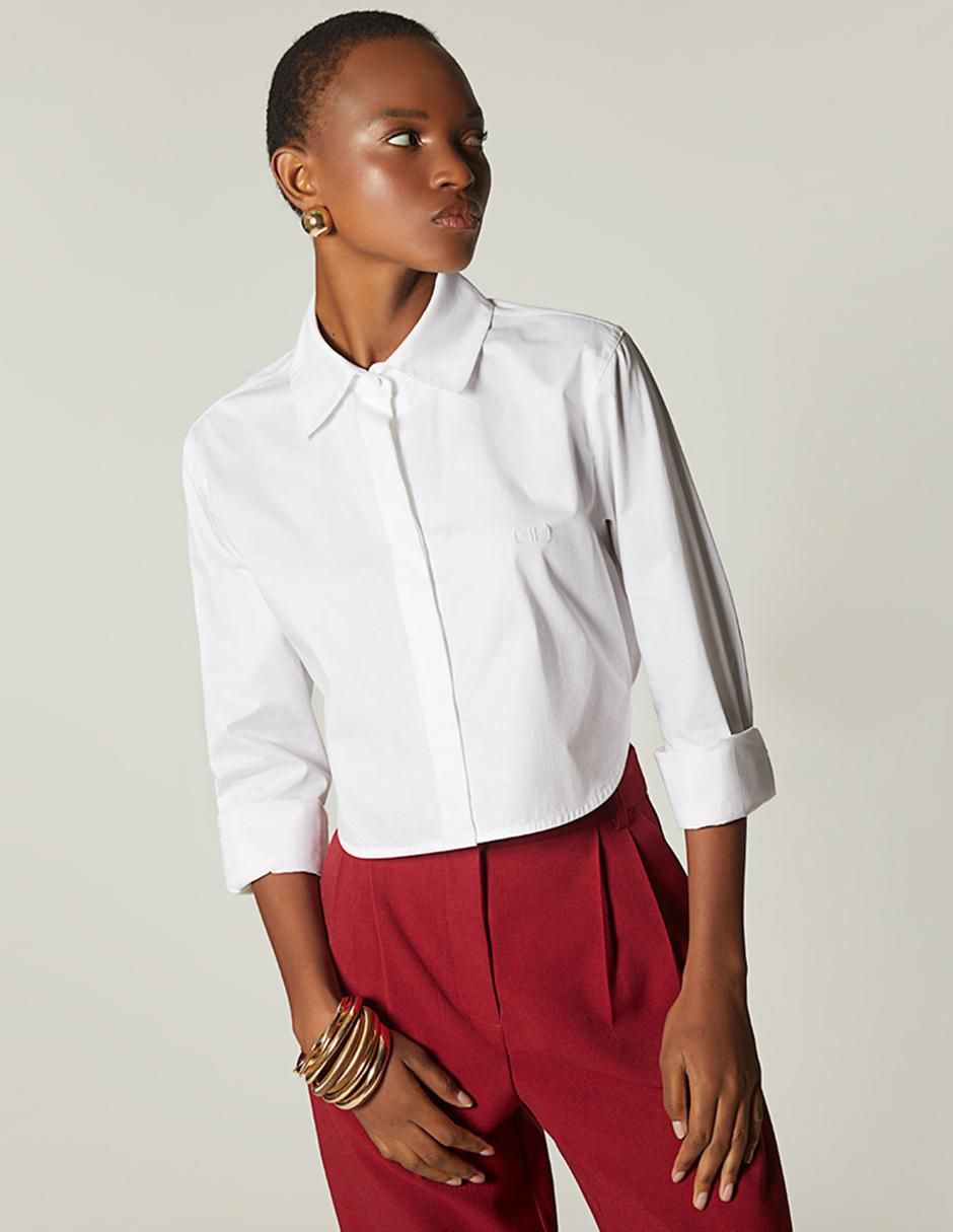 Top cuello camisero Top cuello camisero