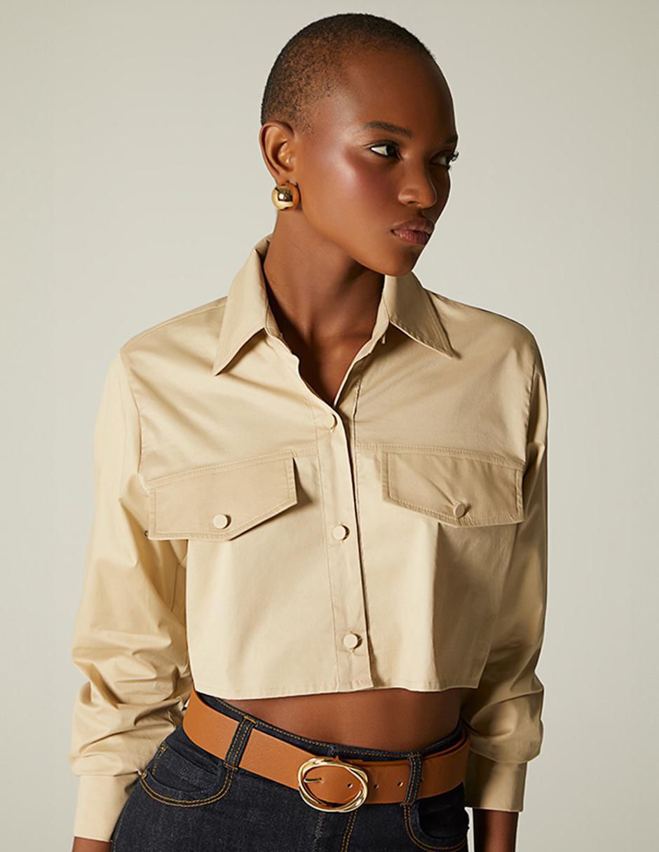 Top cuello camisero Top cuello camisero