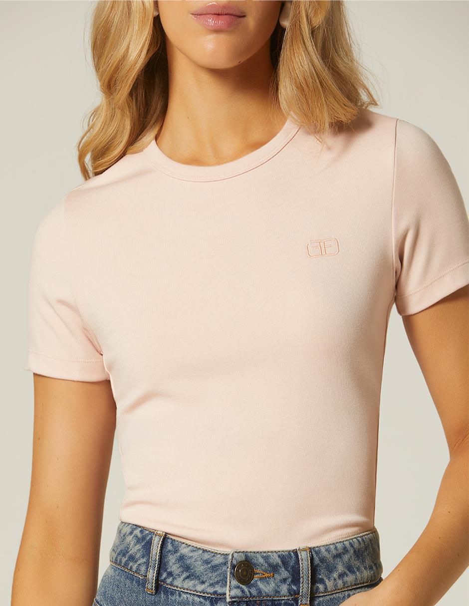 Playera manga corta cuello redondo mujer 5