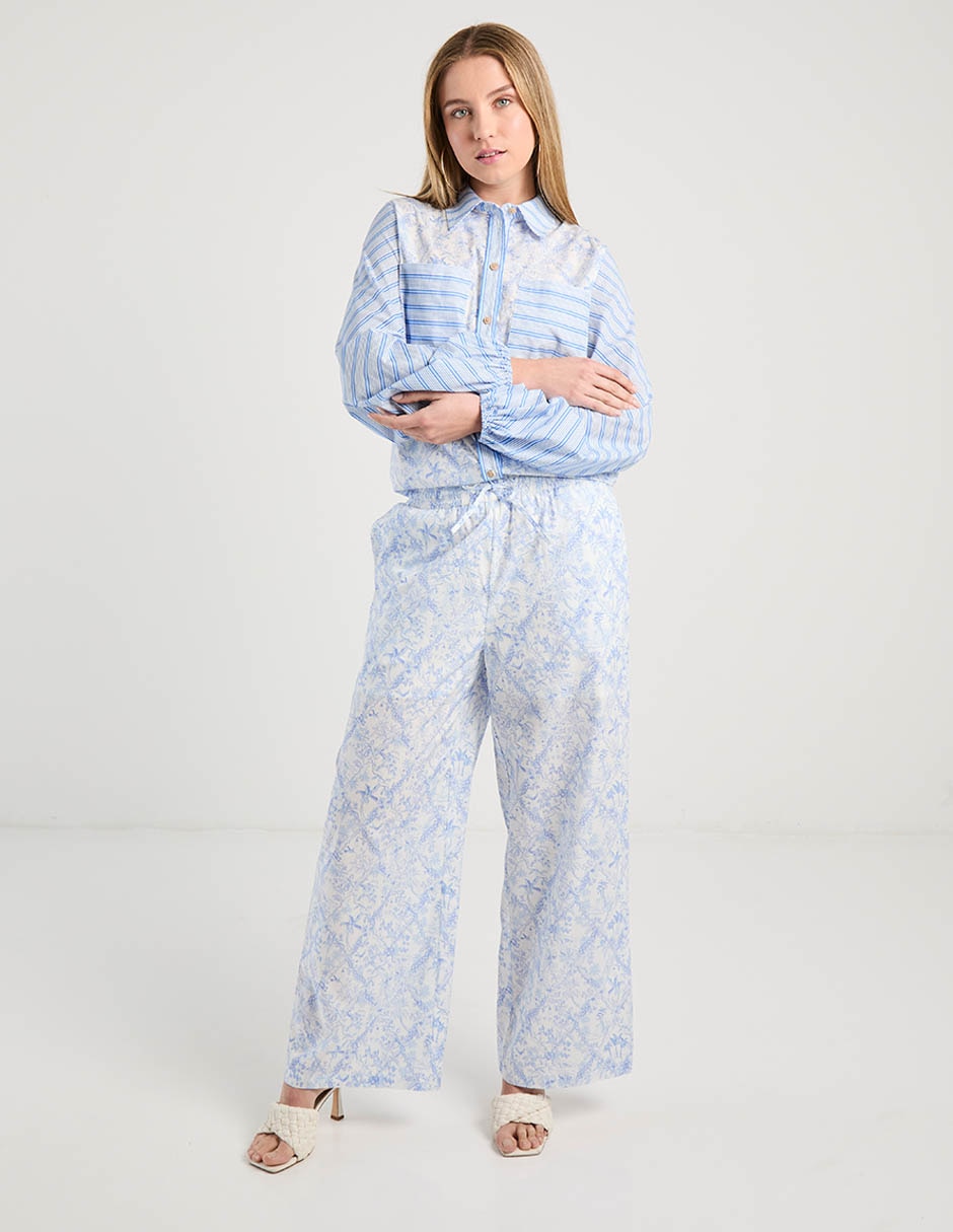 Pantalón relaxed campana para mujer 4