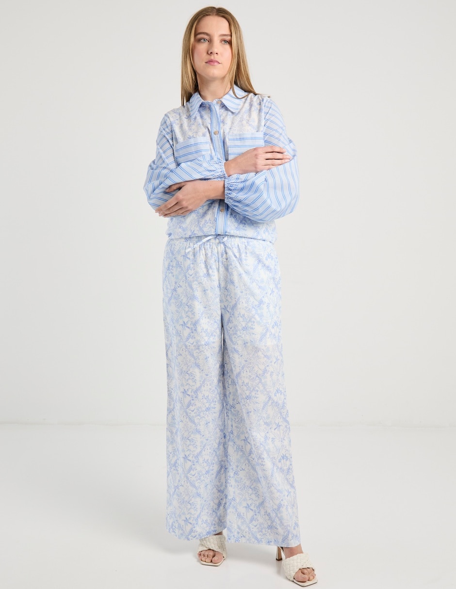 Pantalón relaxed campana para mujer 3