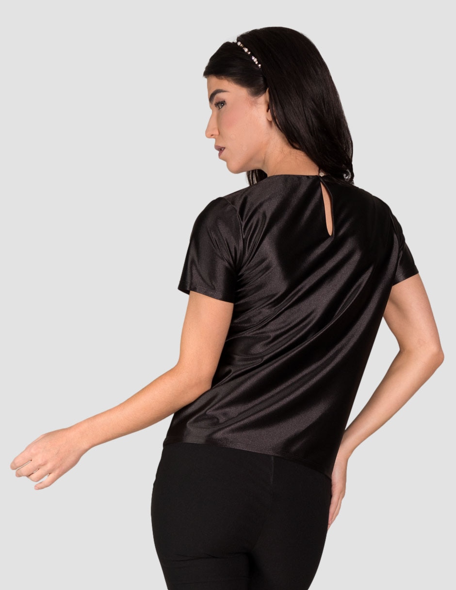 Blusa Too Petite manga corta para mujer